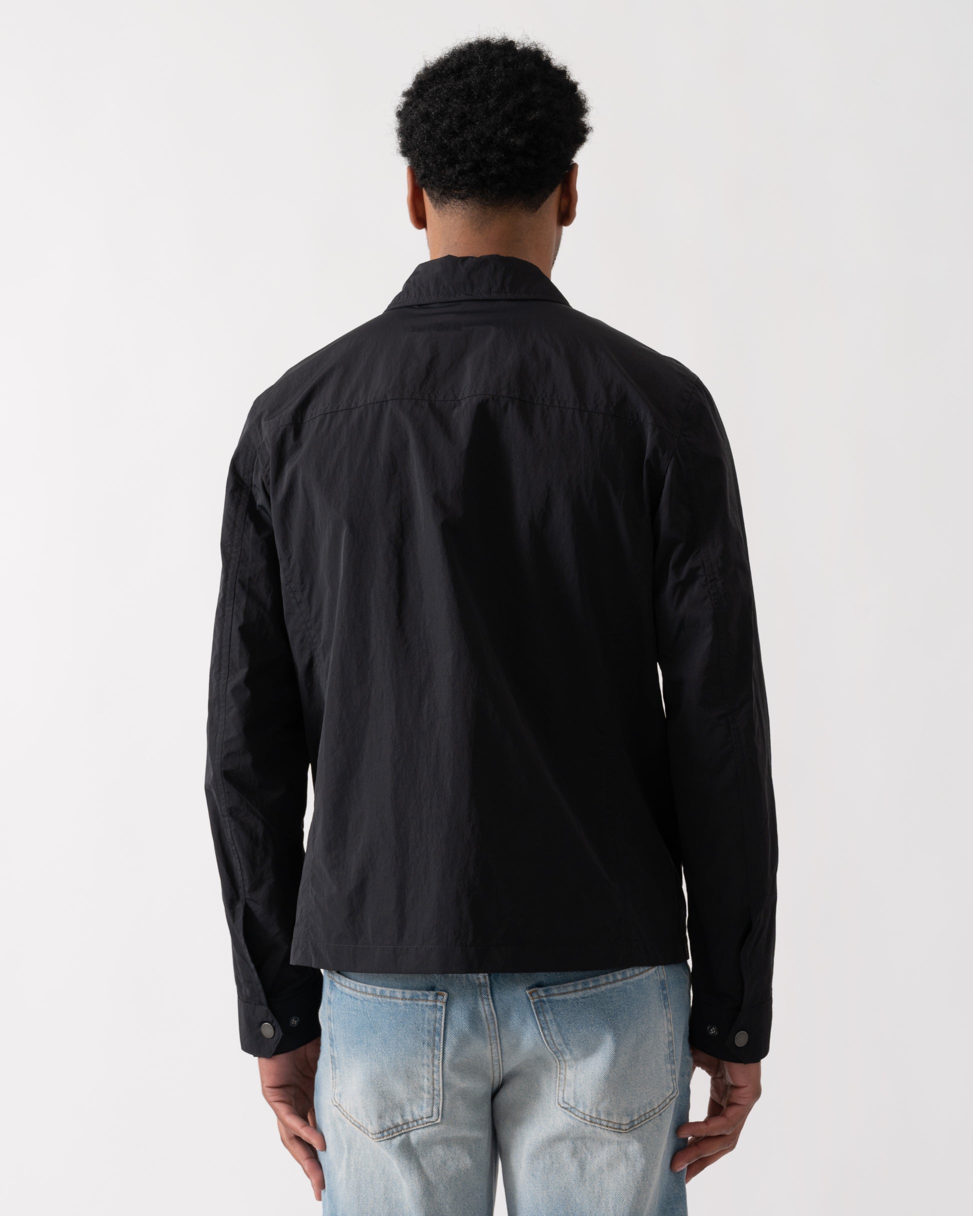 Belstaff Grid Mens Overshirt - Black | CHO | Designer Mens Overshirts
