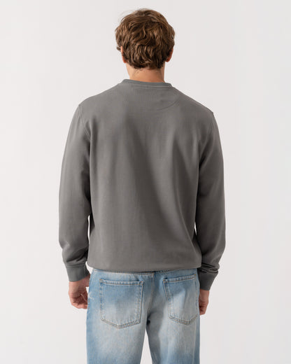 Back shot of Belstaff Mens Logo Sweatshirt - Atlantic Grey