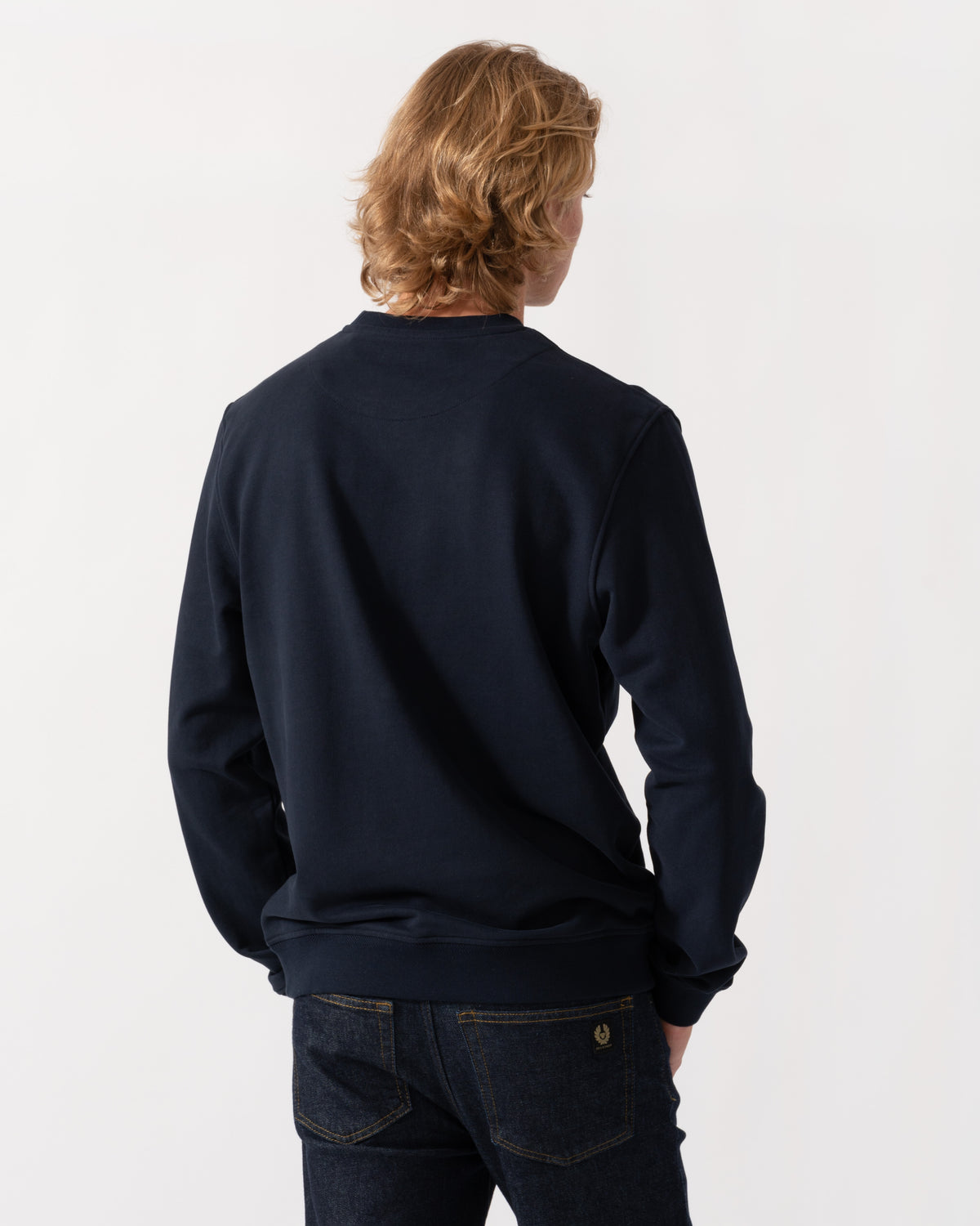 Back of the Belstaff Mens Logo Sweatshirt - Dark Ink