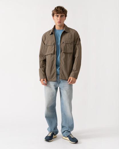 Outfit shot of Belstaff Mens Tourer Overshirt - Khaki Green
