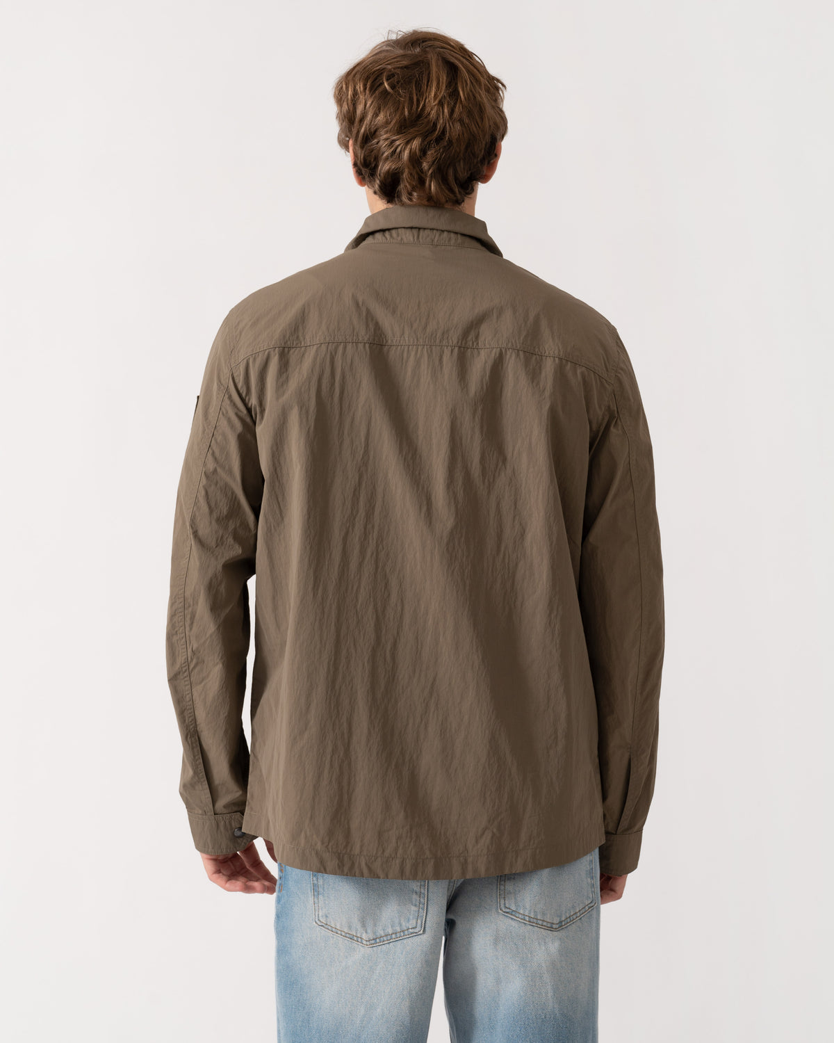 Back of Belstaff Mens Tourer Overshirt - Khaki Green