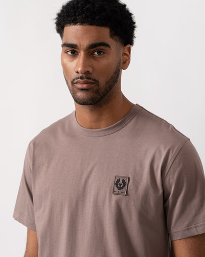 Belstaff Short Sleeved Mens Logo Patch T-Shirt - Asphalt | CHO | Designer Mens Logo T-Shirts