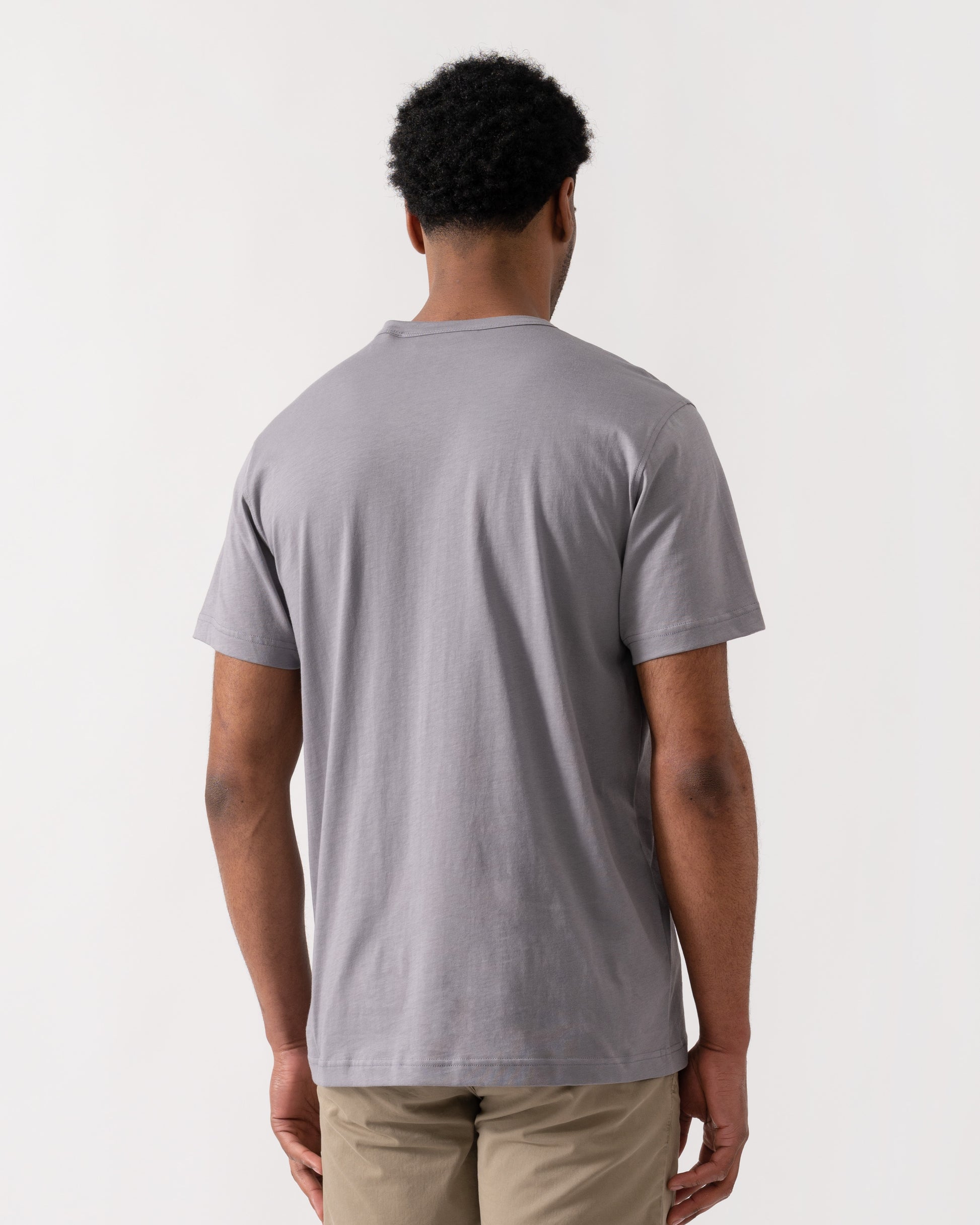 Belstaff Short Sleeved Mens Logo Patch T-Shirt - Faded Indigo | CHO | Designer Mens Logo T-Shirts