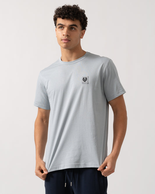 Belstaff Short Sleeved Mens Logo Patch T-Shirt - Quarry Blue