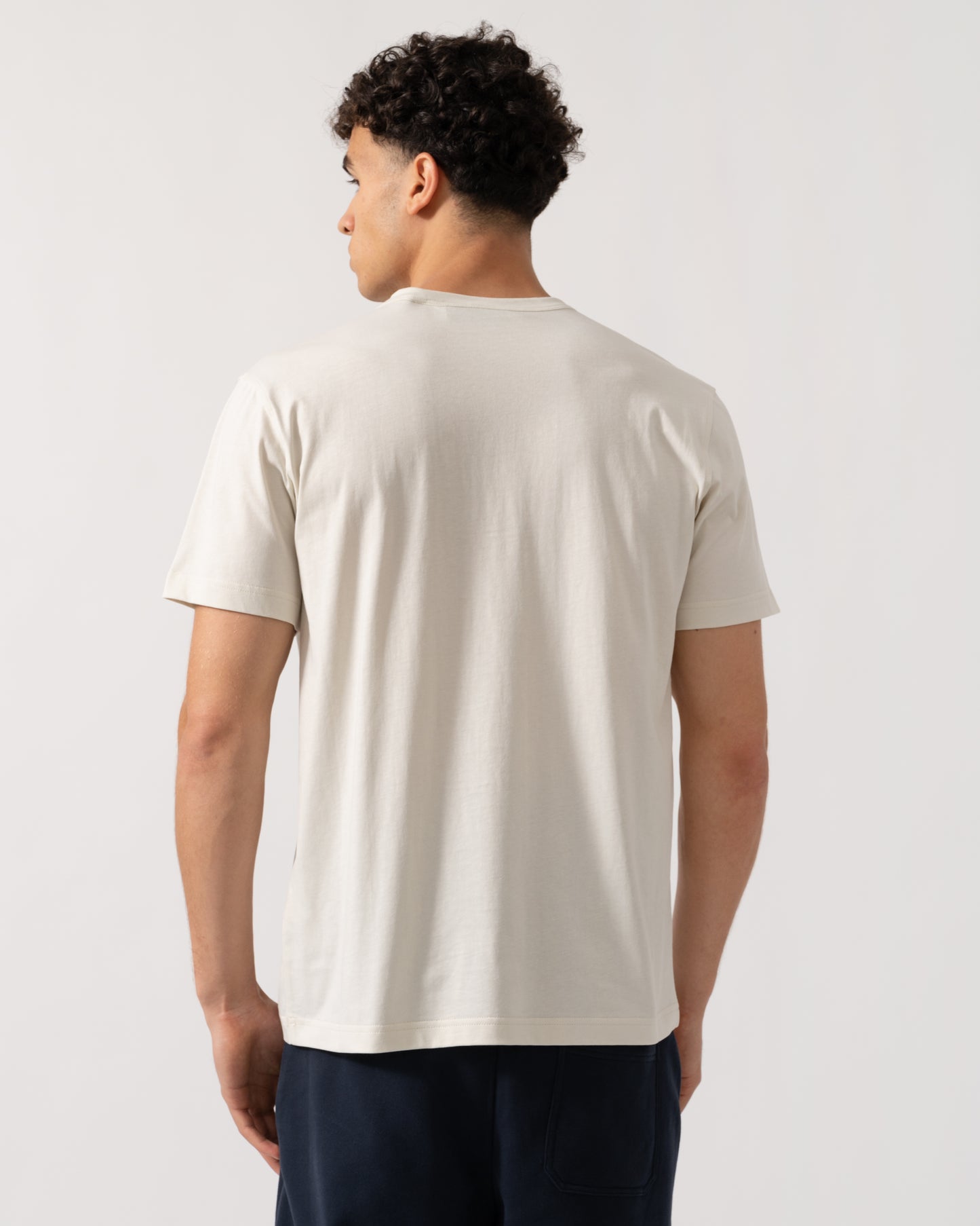 Belstaff Short Sleeved Mens Logo Patch T-Shirt - Silver Birch
