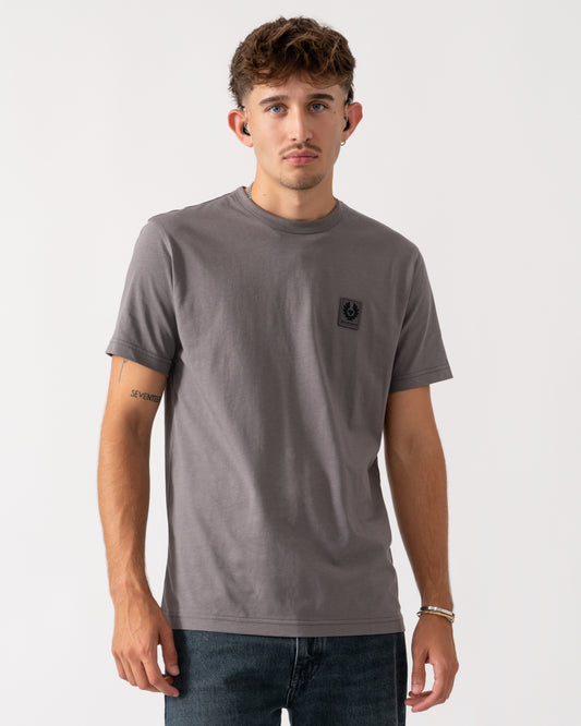 Belstaff Short Sleeved Mens Logo Patch T-Shirt - Tornado Grey