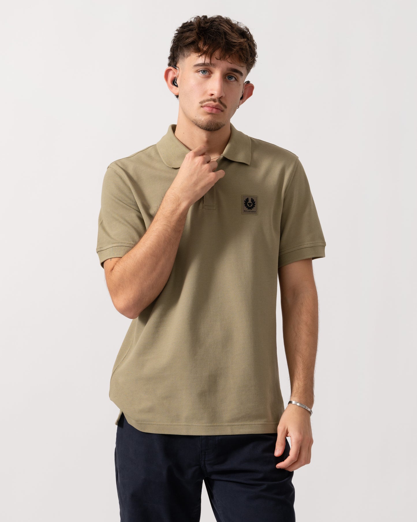 Belstaff Short Sleeved Mens Polo - Fatigue Green main