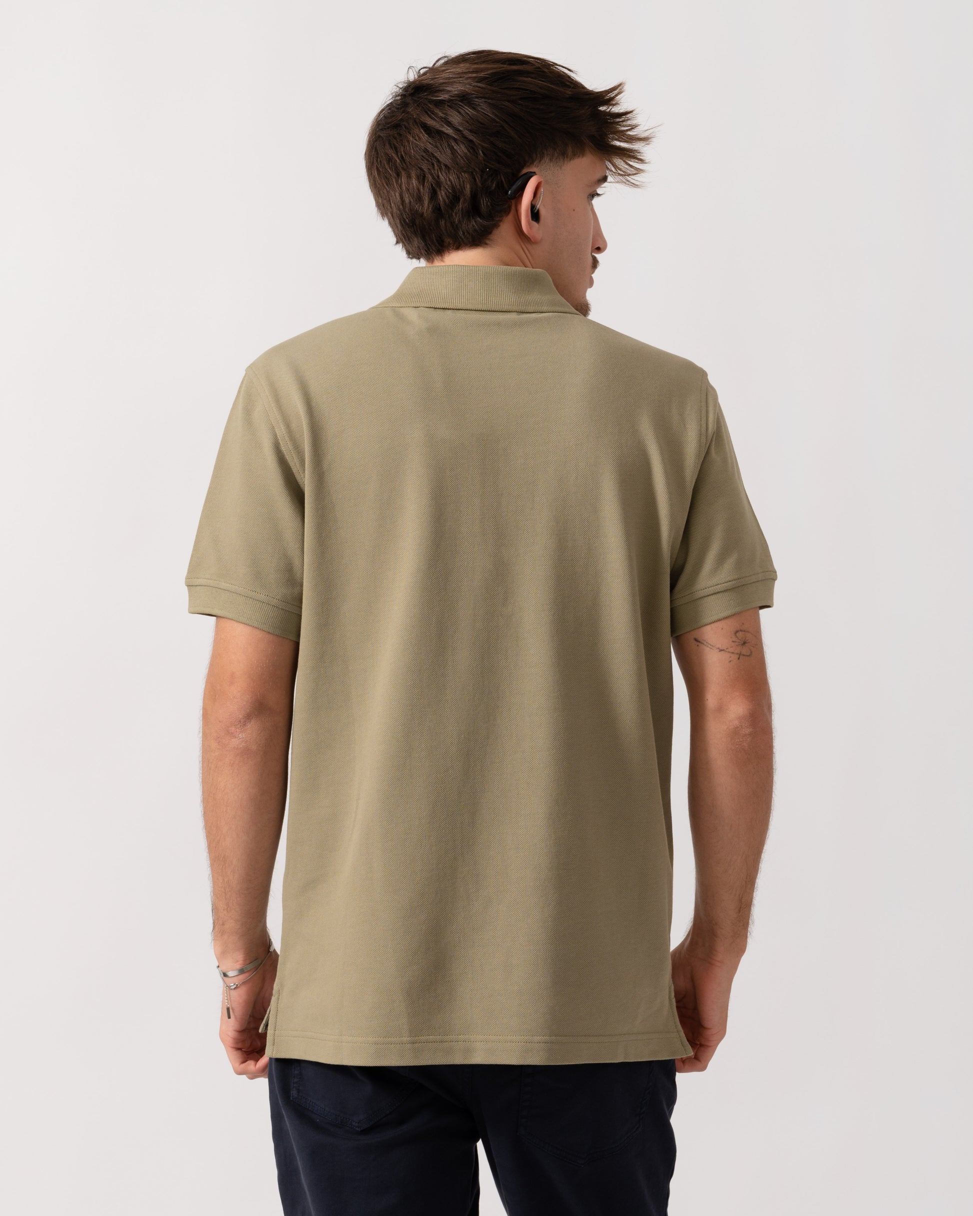 Belstaff Short Sleeved Mens Polo - Fatigue Green back