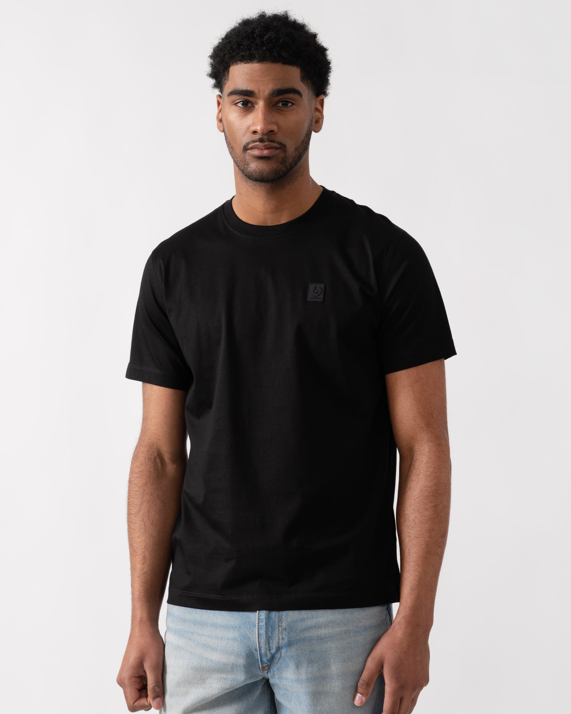 Belstaff Steel Mens T-Shirt - Black | CHO | Designer Mens Short Sleeve T-Shirts & Tops