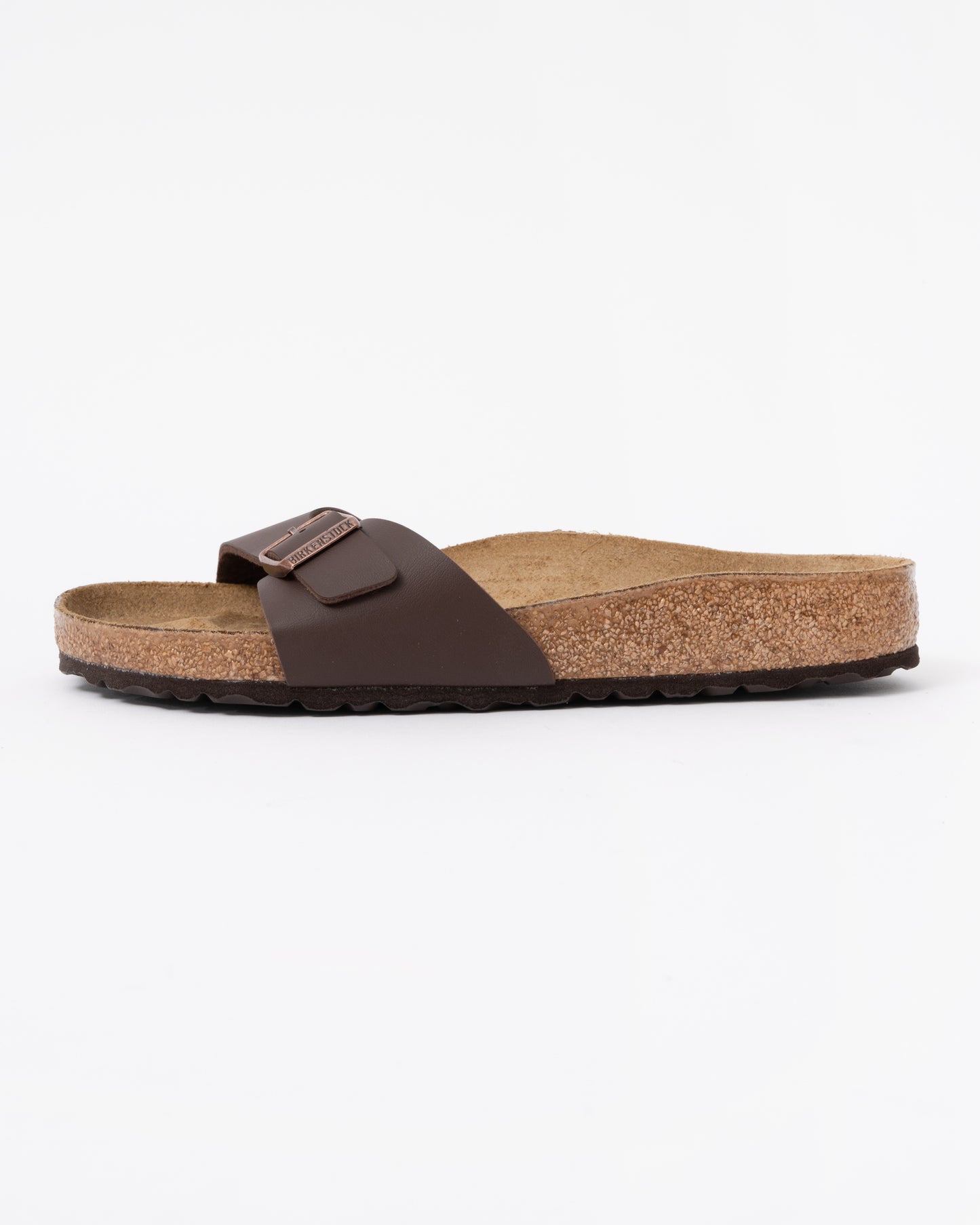 side of Birkenstock Madrid Birko-Flor Womens Sandals in Dark Brown