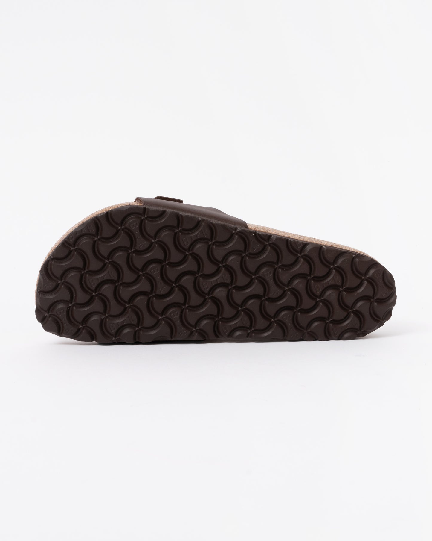 sole of Birkenstock Madrid Birko-Flor Womens Sandals in Dark Brown