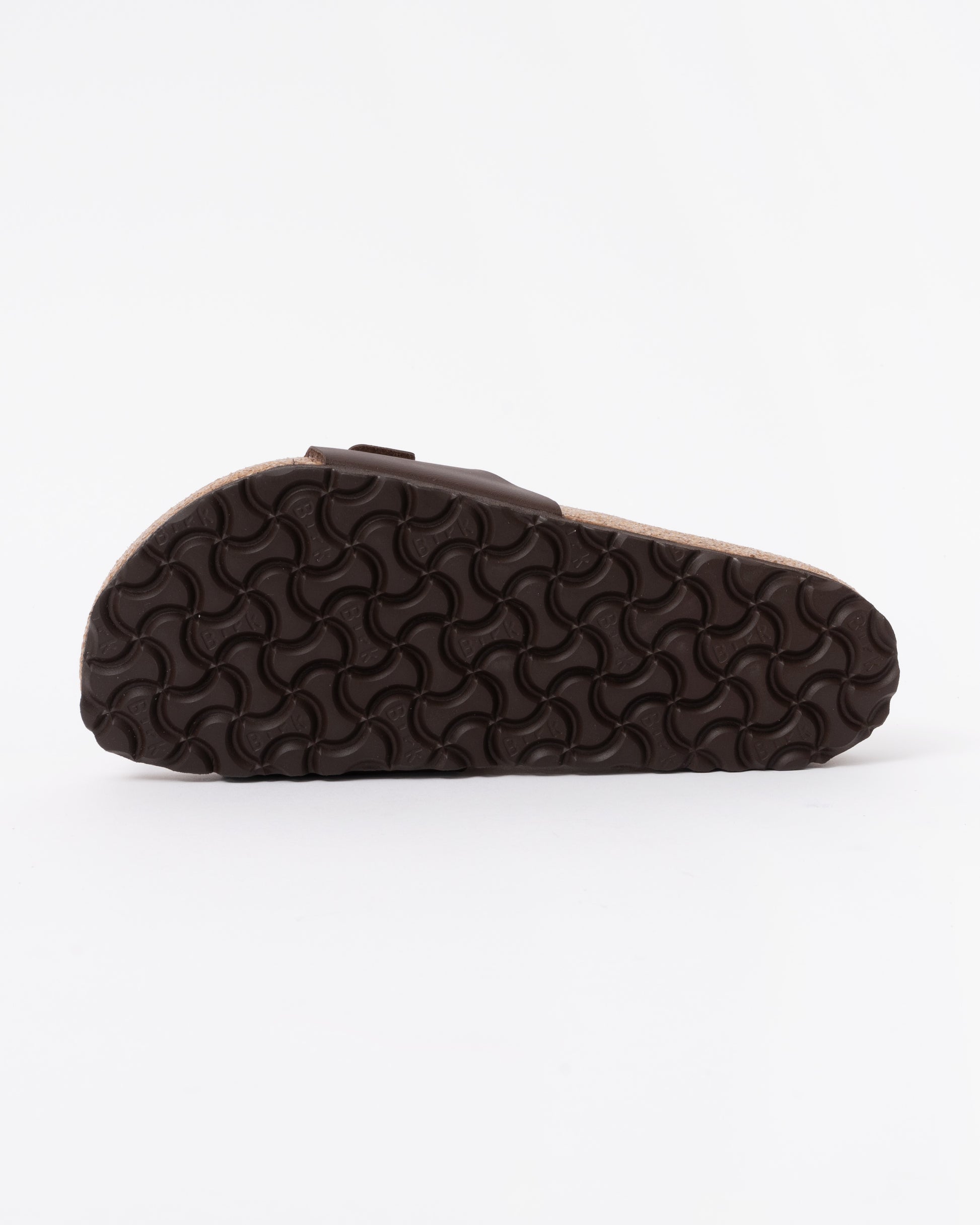 sole of Birkenstock Madrid Birko-Flor Womens Sandals in Dark Brown
