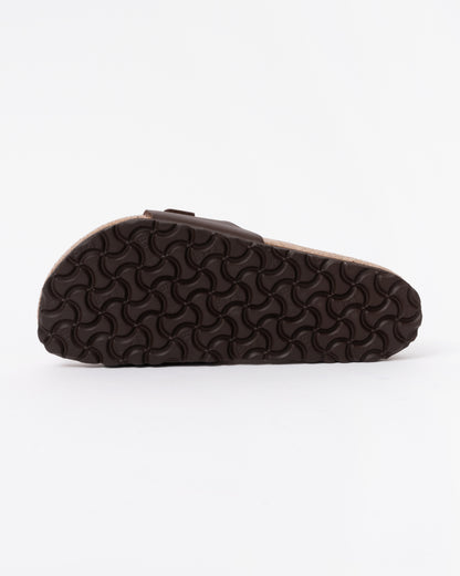 sole of Birkenstock Madrid Birko-Flor Womens Sandals in Dark Brown