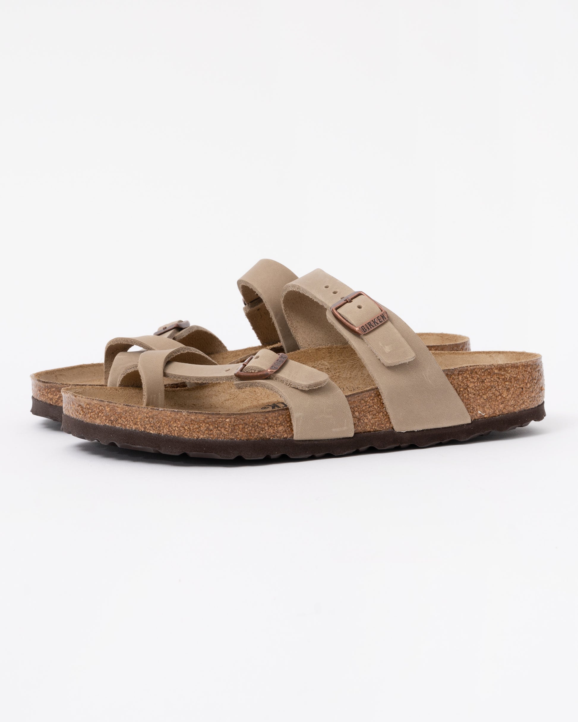 Birkenstock Mayari Oiled Nubuck Womens Sandals in Tobacco Brown