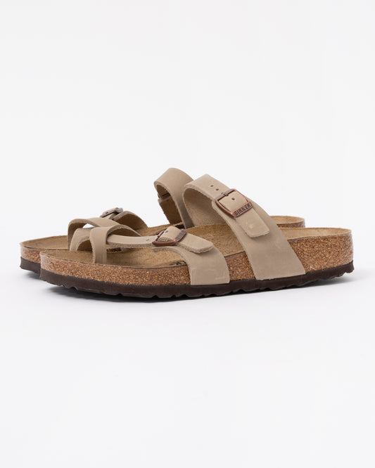 Birkenstock Mayari Oiled Nubuck Womens Sandals in Tobacco Brown