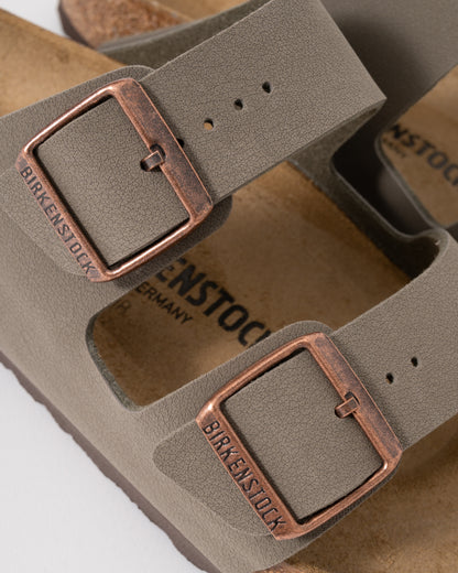 Birkenstock Arizona Birko-Flor Nubuck Unisex Sandals - Stone