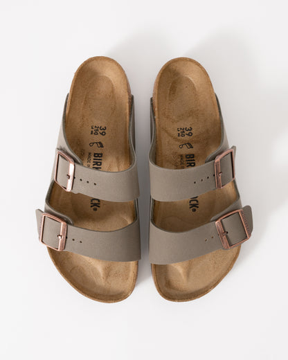 Birkenstock Arizona Birko-Flor Nubuck Unisex Sandals - Stone