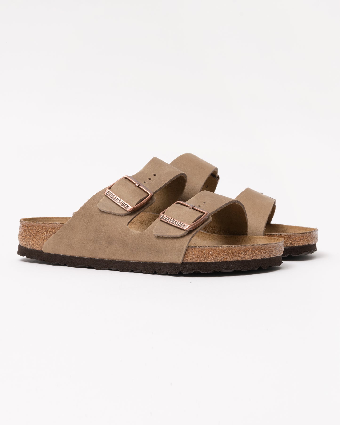 Birkenstock Arizona Oiled Leather Unisex Sandals - Tobacco Brown