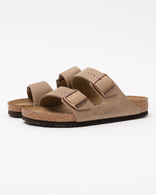 Birkenstock Arizona Oiled Leather Unisex Sandals - Tobacco Brown