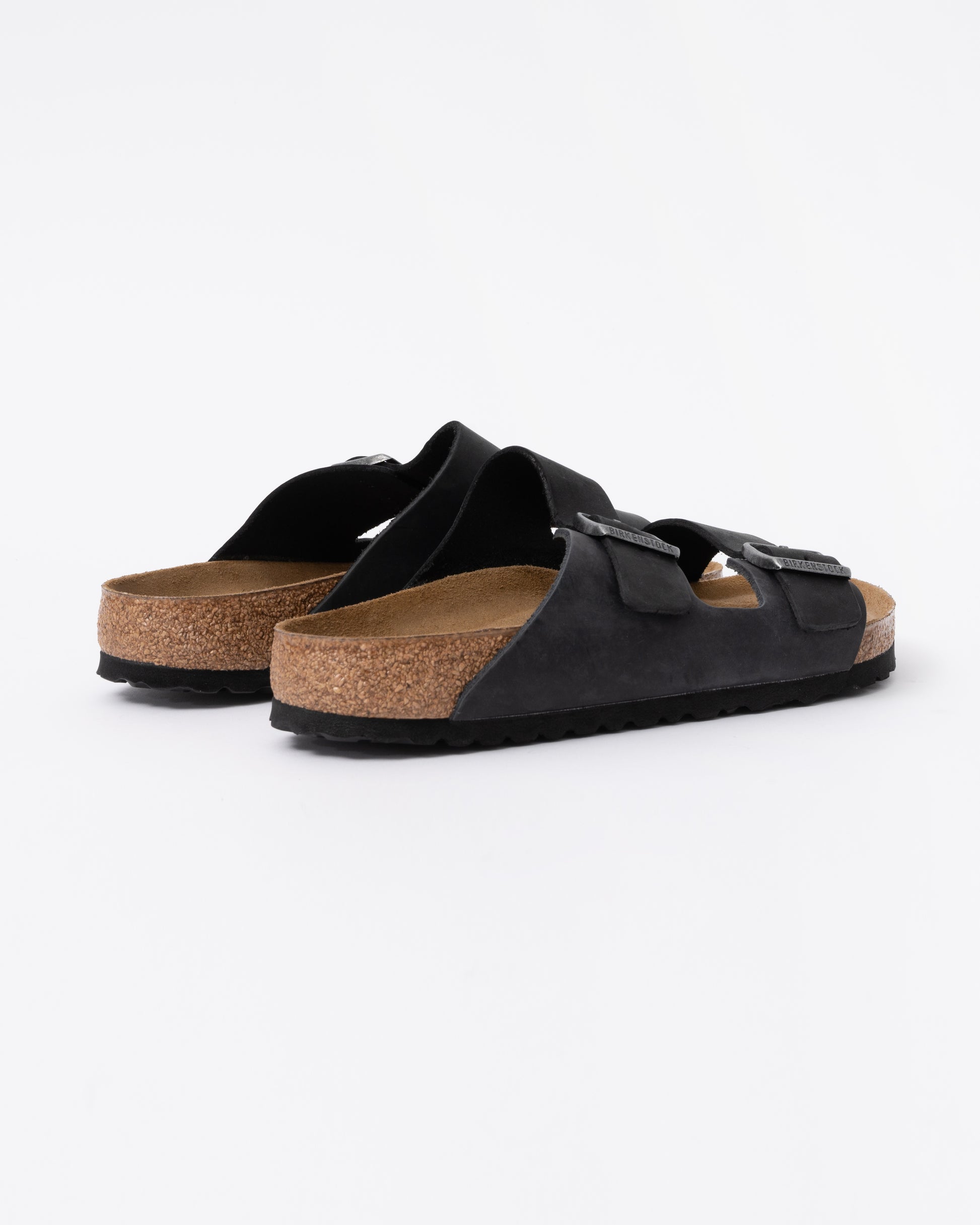 Birkenstock Arizona Soft Footbed Mens Oiled Leather Sandals - Black