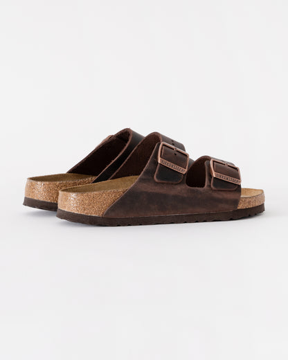 Birkenstock Arizona Soft Footbed Womens Oiled Leather Sandals - Habana | CHO | Designer Womens Sandals