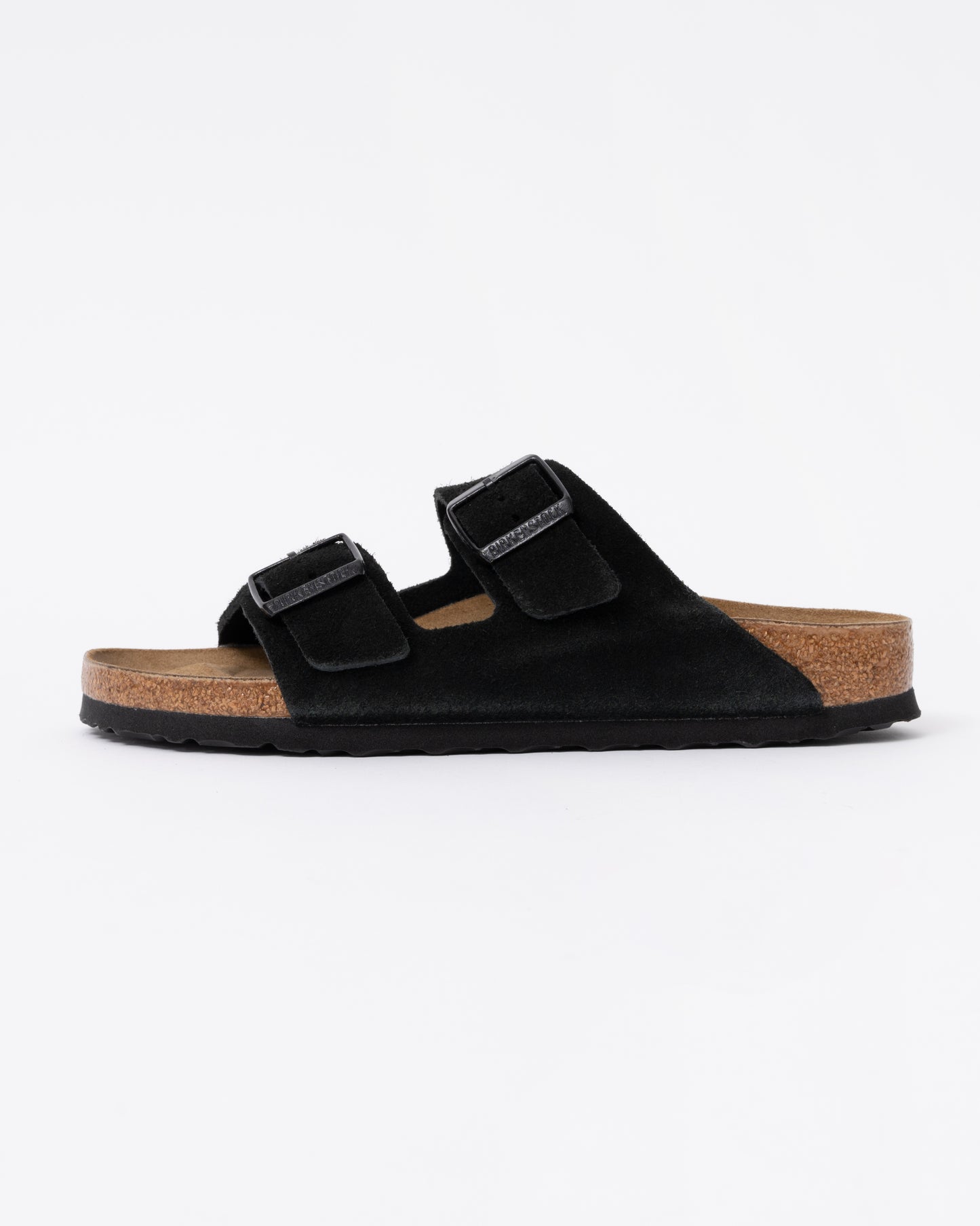 Birkenstock Arizona Suede Leather Womens Sandals - Black side