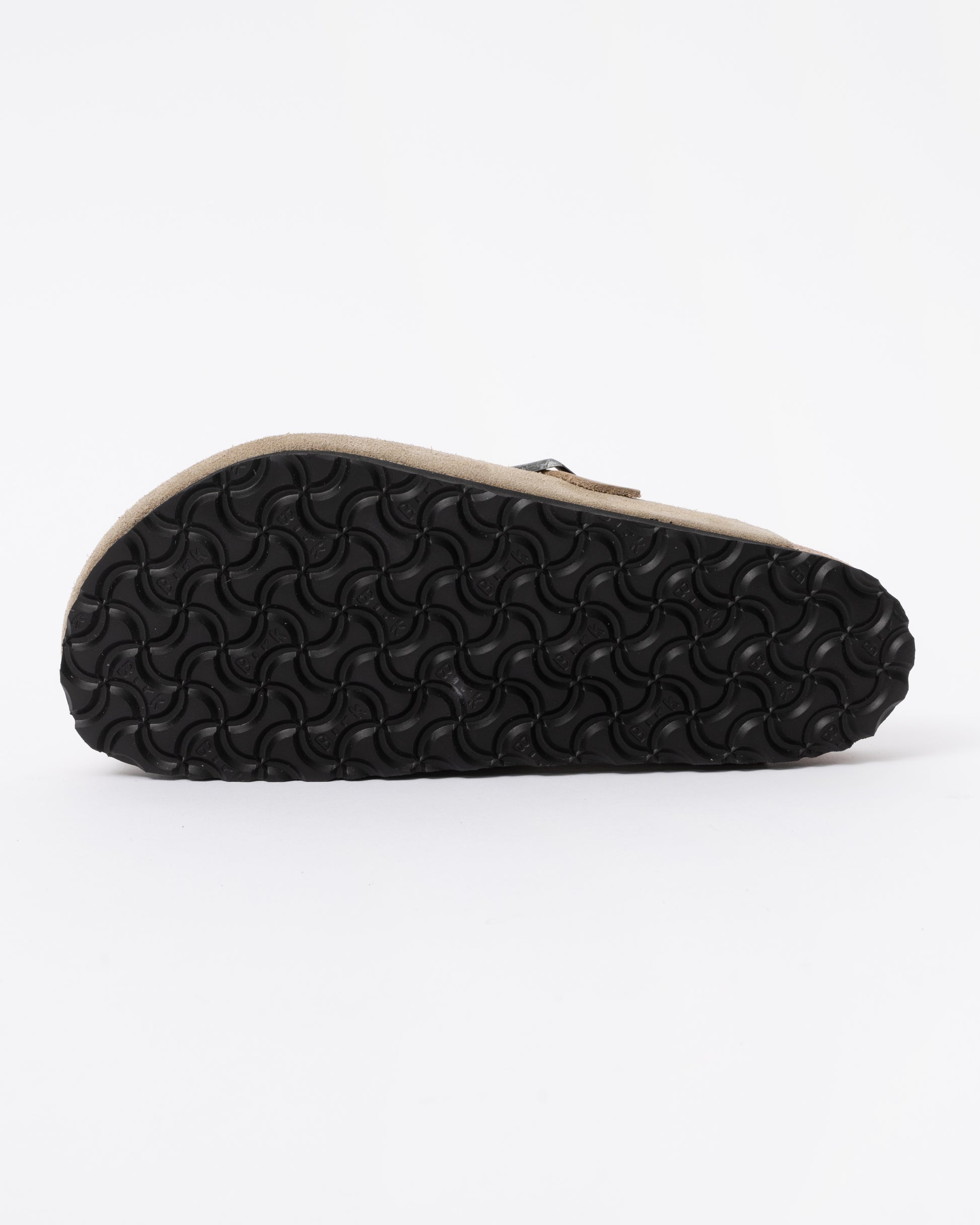 Birkenstock Boston Braided Suede Leather Womens Clogs - Taupe sole