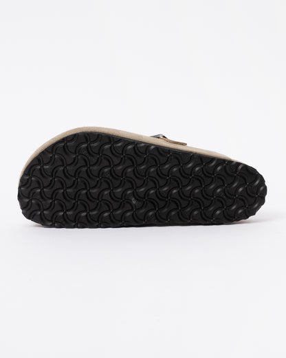 Birkenstock Boston Braided Suede Leather Womens Clogs - Taupe sole