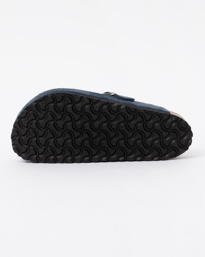 Birkenstock Boston Soft Footbed Unisex Suede Clogs - New Navy Tonal FB sole