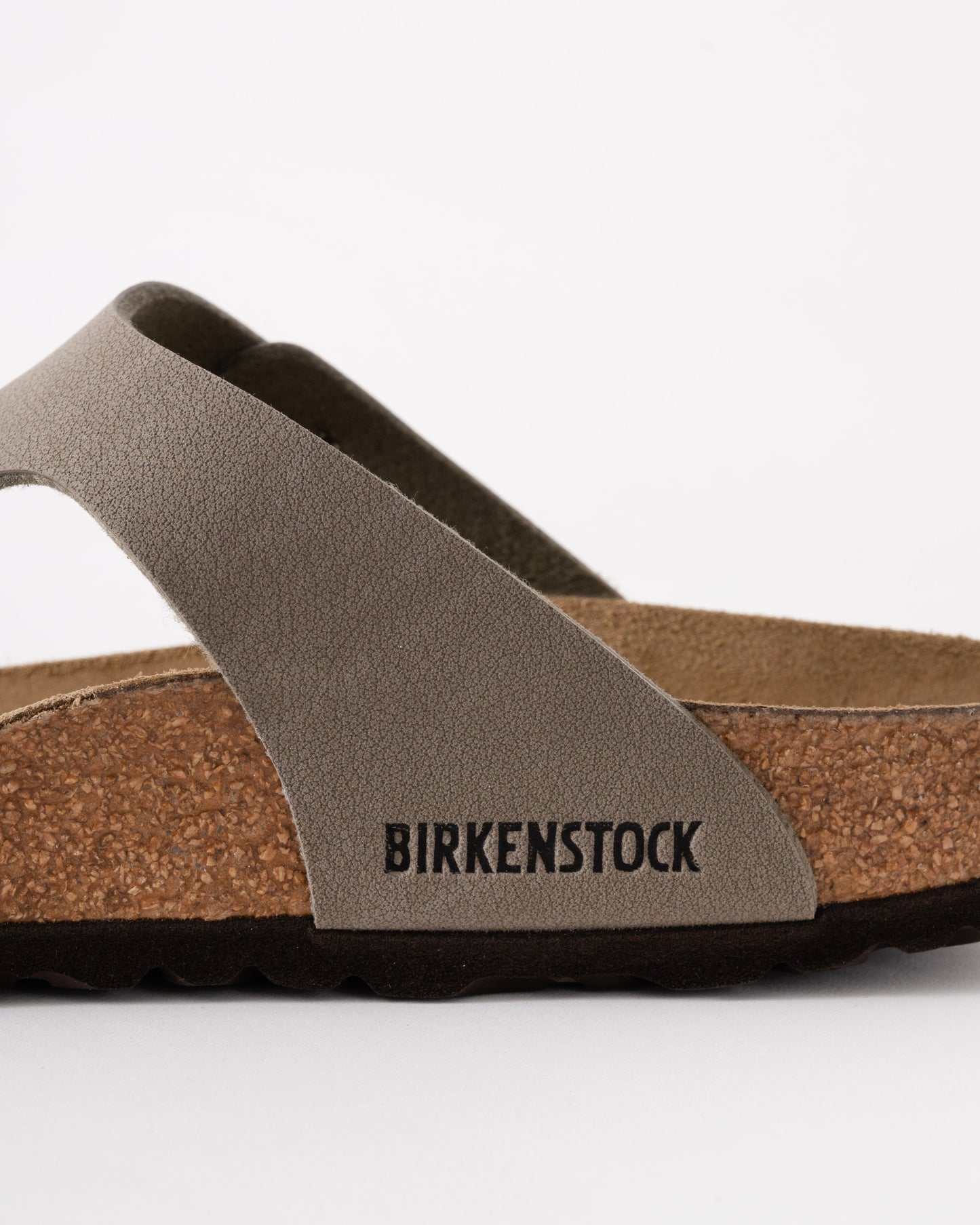 Birkenstock Gizeh Birko-Flor Birkibuc Womens Flip Flop - Stone - CHO - Designer Womens Sandals