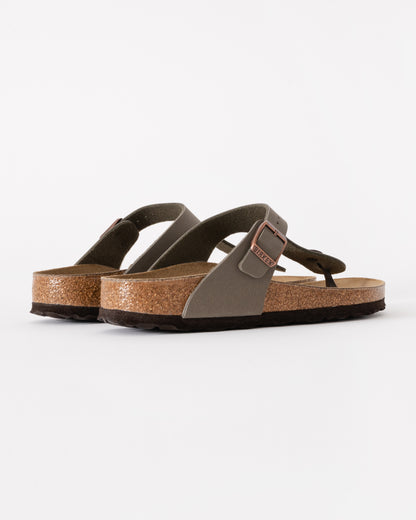 Birkenstock Gizeh Birko-Flor Birkibuc Womens Flip Flop - Stone - CHO - Designer Womens Sandals