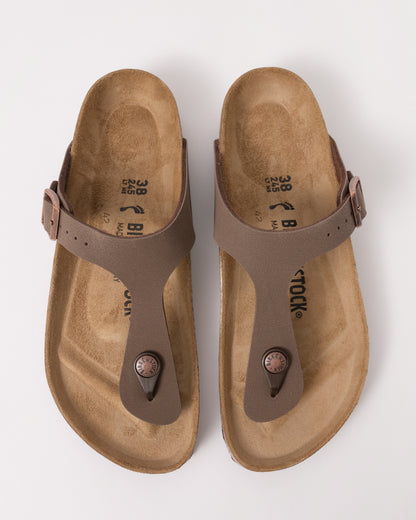 Birkenstock Gizeh Birko-Flor Birkibuc Womens Flip Flop - Mocha