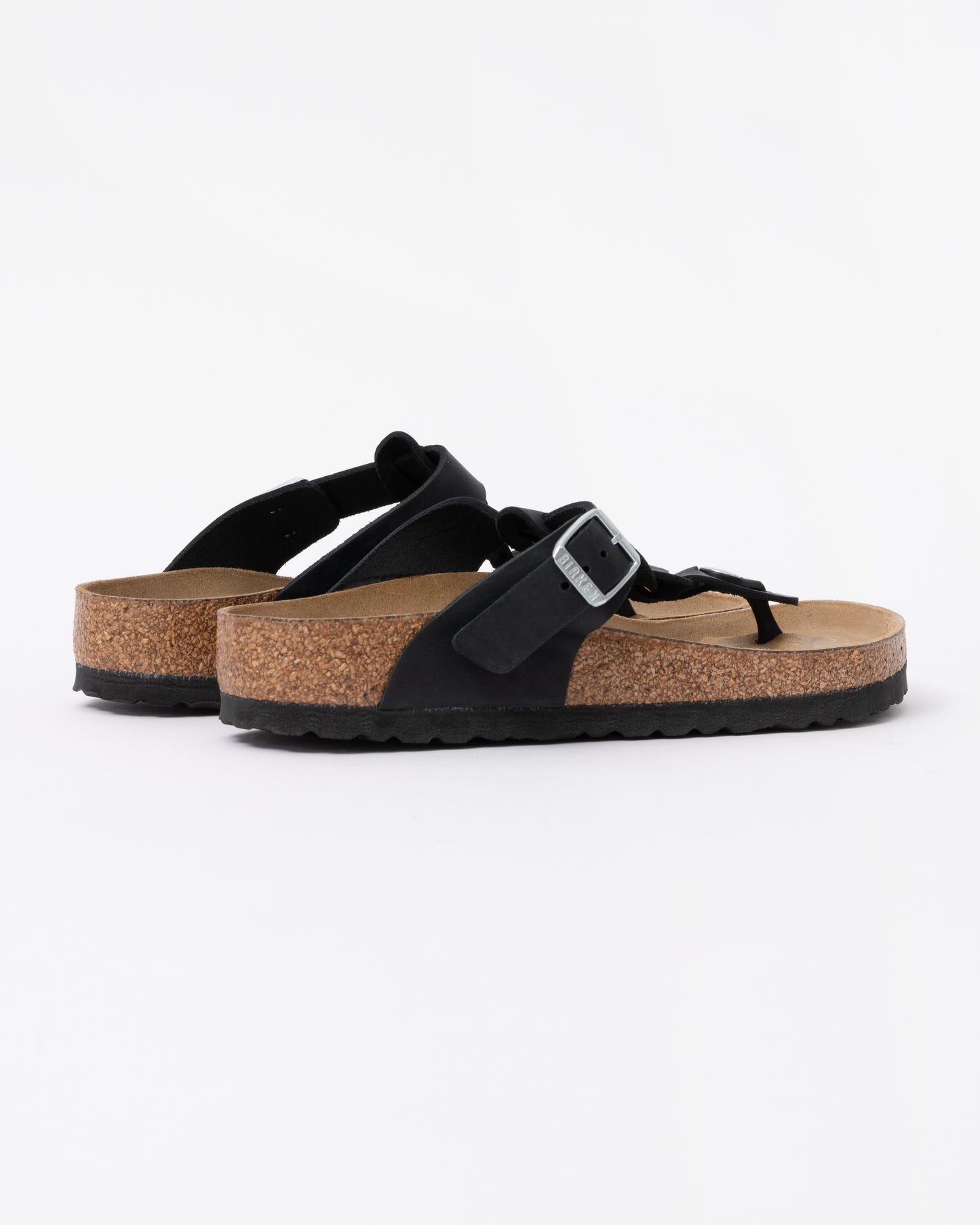 Birkenstock Gizeh Braided Natural Oiled Leather Womens Sandals - Black back