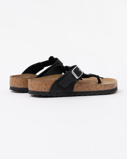 Birkenstock Gizeh Braided Natural Oiled Leather Womens Sandals - Black back