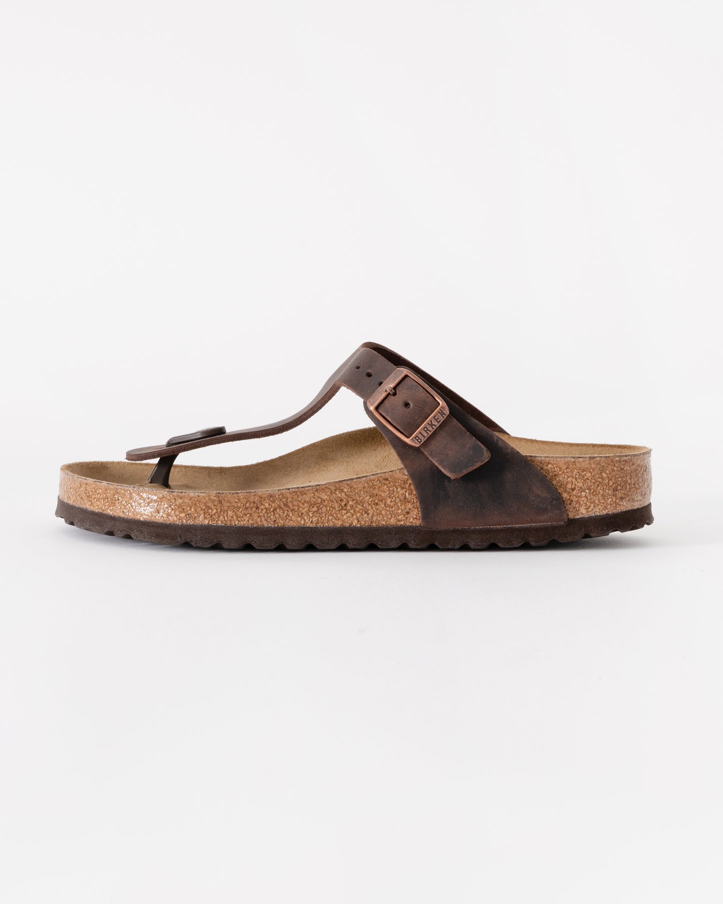 Birkenstock Gizeh Natural Oiled Leather Womens Sandals - Habana