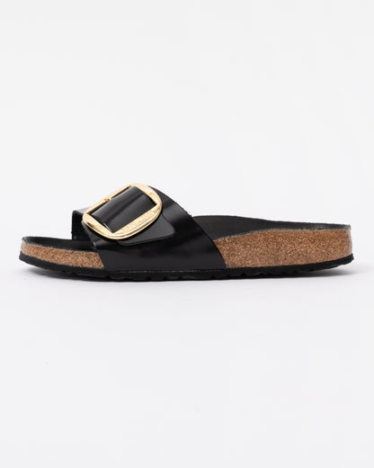 Birkenstock Madrid Big Buckle Natural Patent Leather Womens Sandals - High-Shine Black side