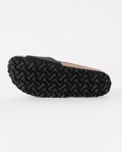 Birkenstock Madrid Big Buckle Oiled Leather Womens Sandals - Black | CHO | Designer Womens Sandals