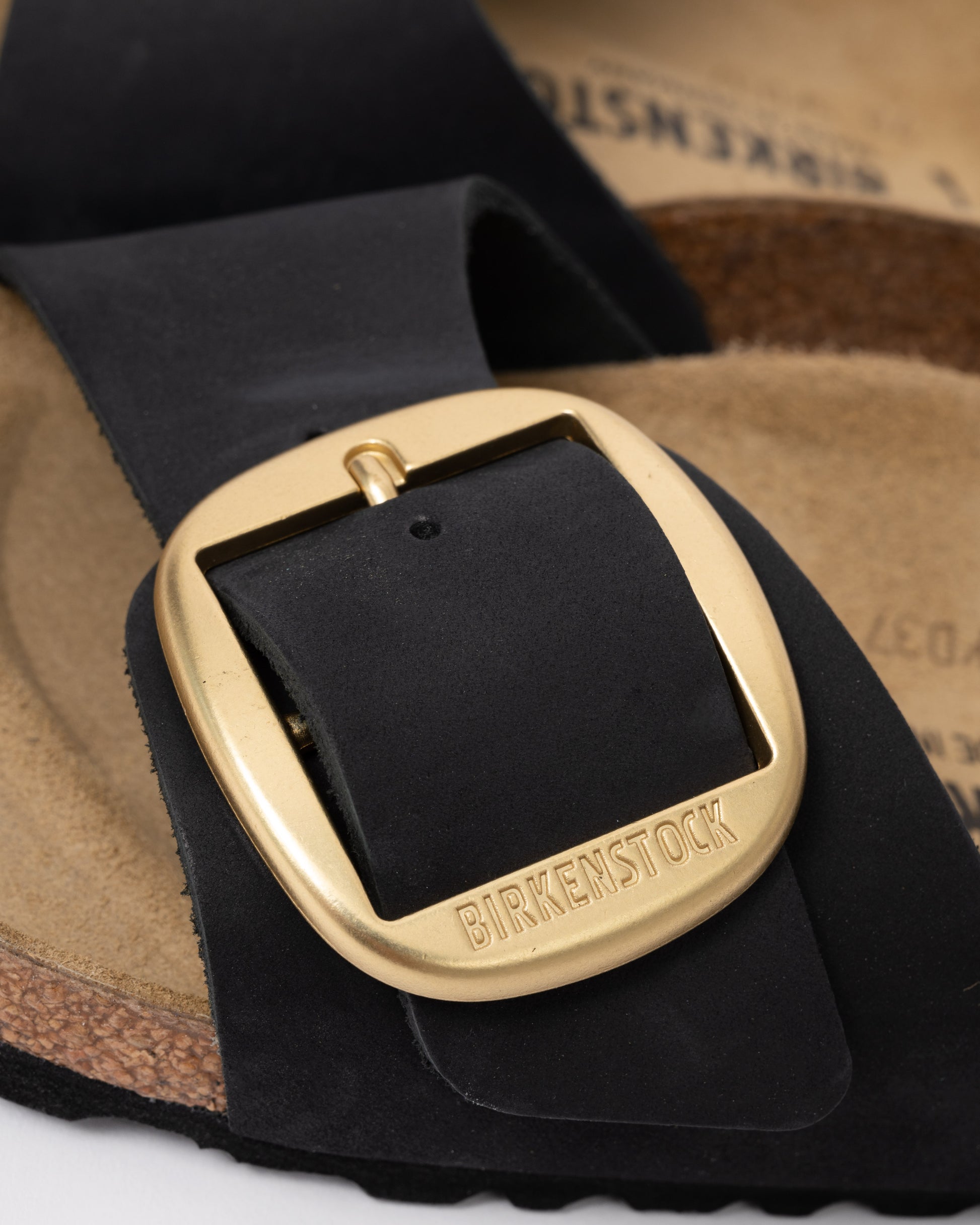 Birkenstock Madrid Big Buckle Womens Nubuck Leather Sandals - Black buckle