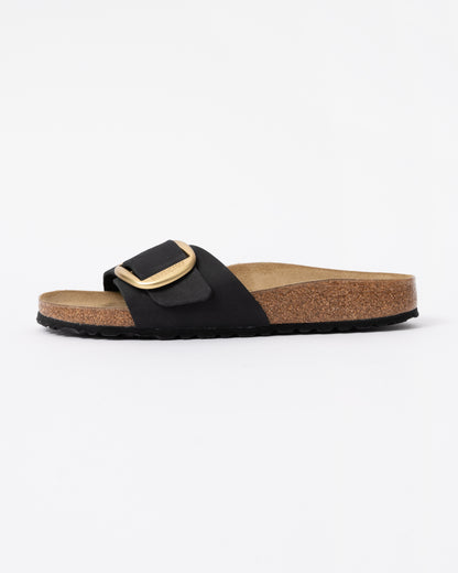 Birkenstock Madrid Big Buckle Womens Nubuck Leather Sandals - Black side