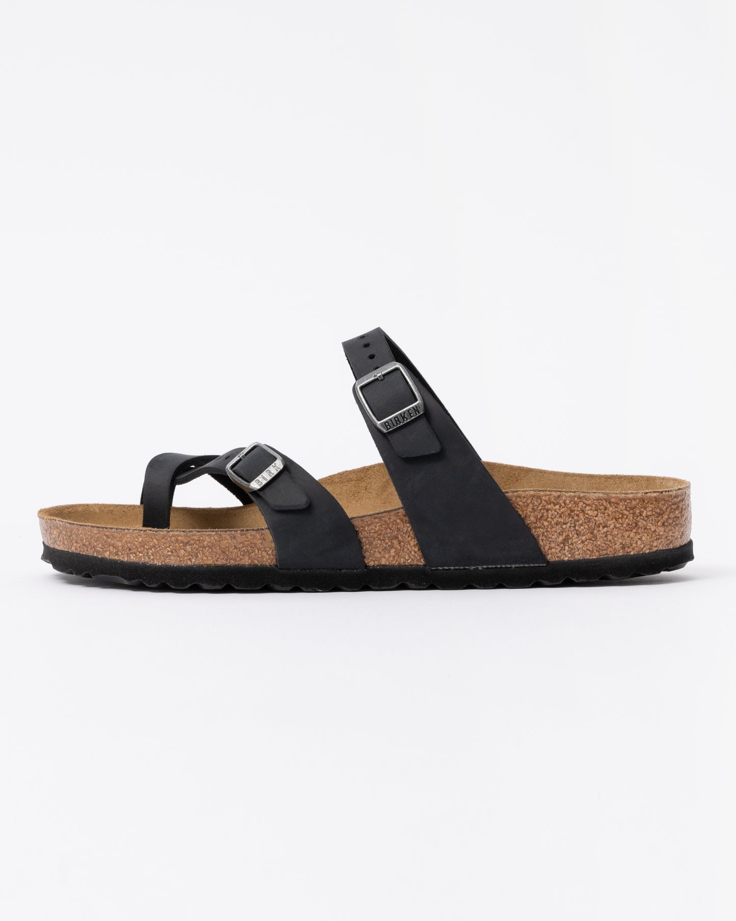 Birkenstock Mayari Oiled Nubuck Womens Sandals in Black