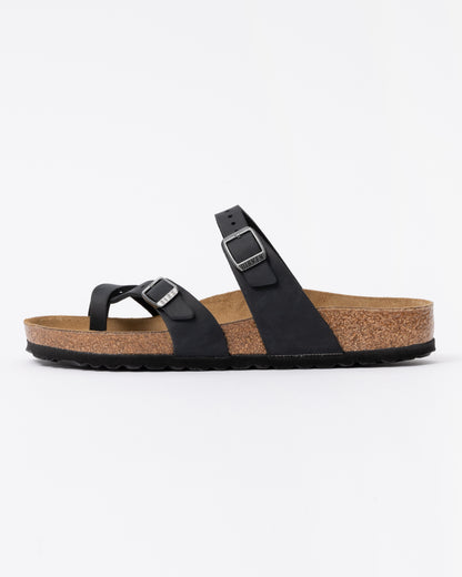 Birkenstock Mayari Oiled Nubuck Womens Sandals in Black