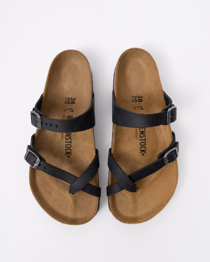 Birkenstock Mayari Oiled Nubuck Womens Sandals in Black