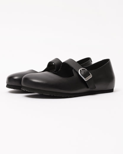 Birkenstock Santa Clarita Leather Womens Shoes - Black