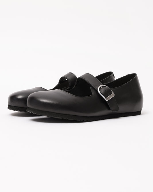 Birkenstock Santa Clarita Leather Womens Shoes - Black