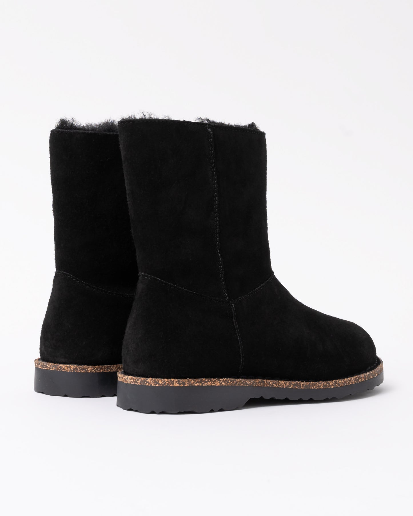 Birkenstock Uppsala Zip Shearling Suede Womens Boots - Black