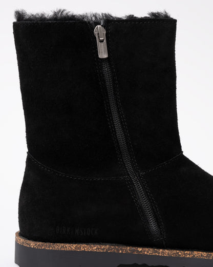 Birkenstock Uppsala Zip Shearling Suede Womens Boots - Black