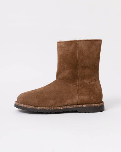 Birkenstock Uppsala Zip Shearling Suede Womens Boots - Dark Tea - side
