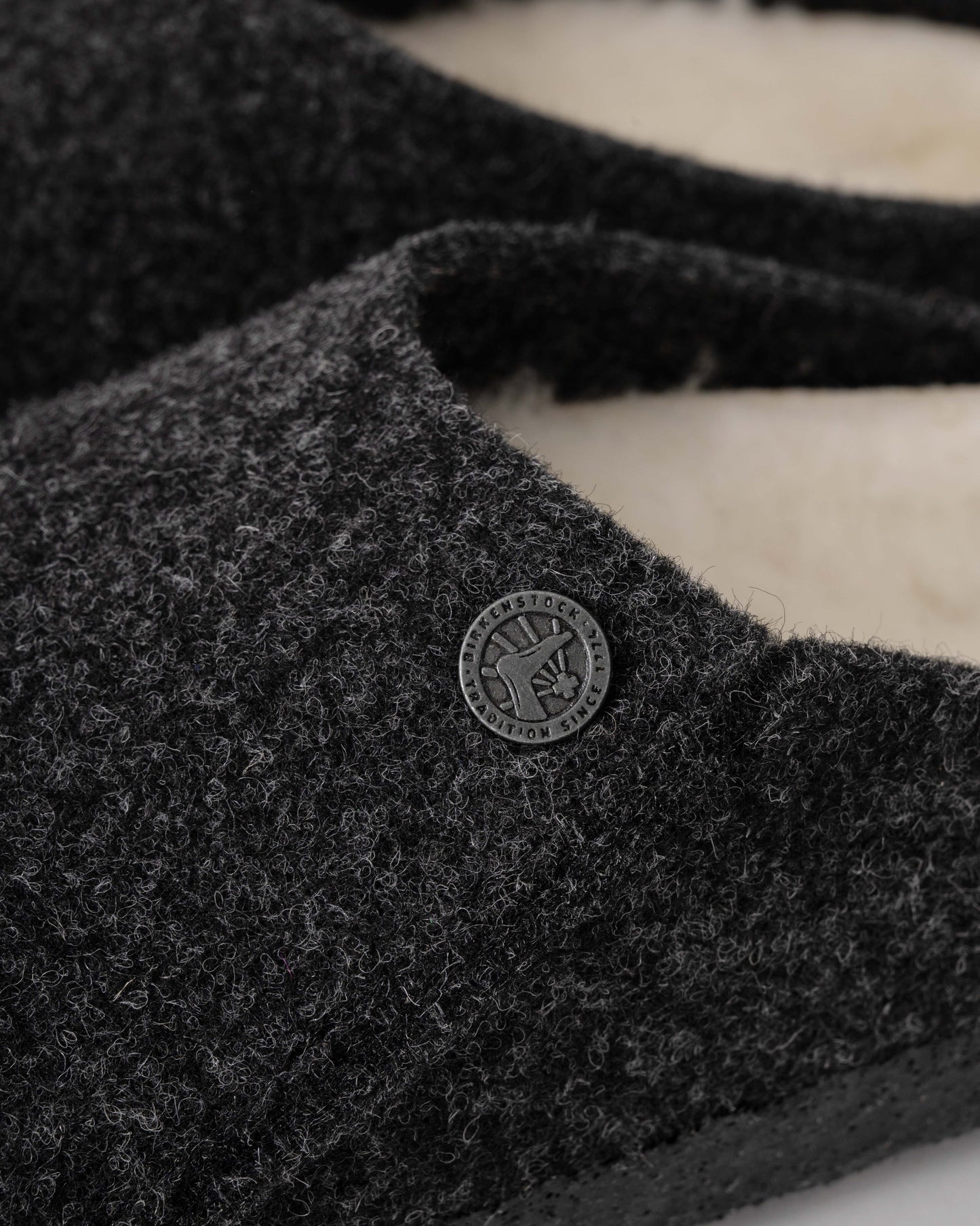 Birkenstock Zermatt Shearling FE Womens Clogs - Anthracite - CHO - Designer Womens Slippers