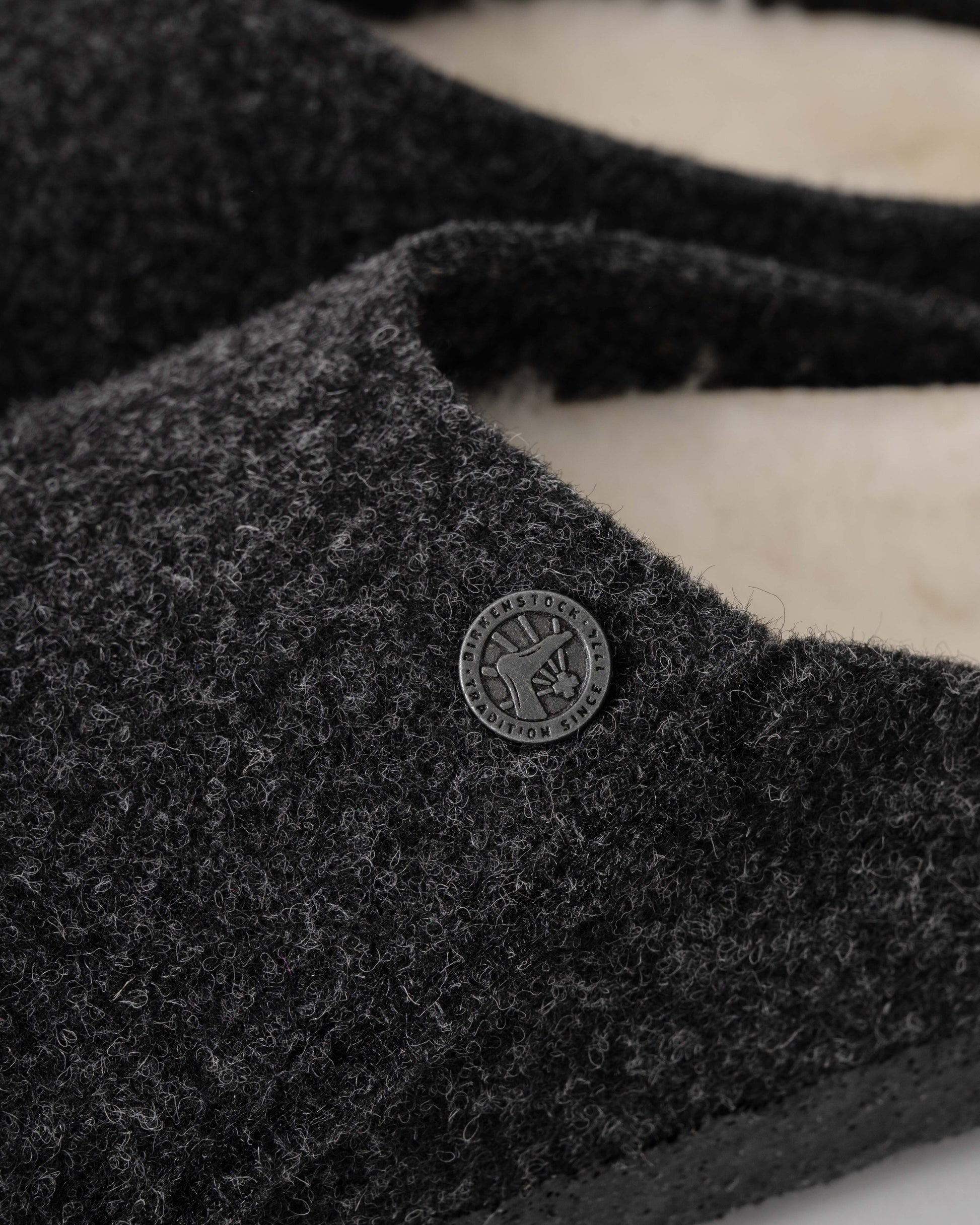 Birkenstock Zermatt Shearling FE Womens Clogs - Anthracite - CHO - Designer Womens Slippers