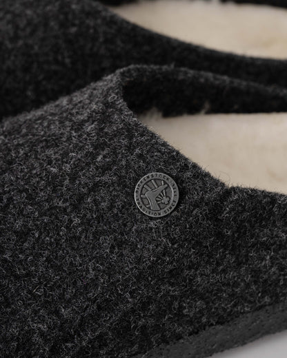 Birkenstock Zermatt Shearling FE Womens Clogs - Anthracite - CHO - Designer Womens Slippers